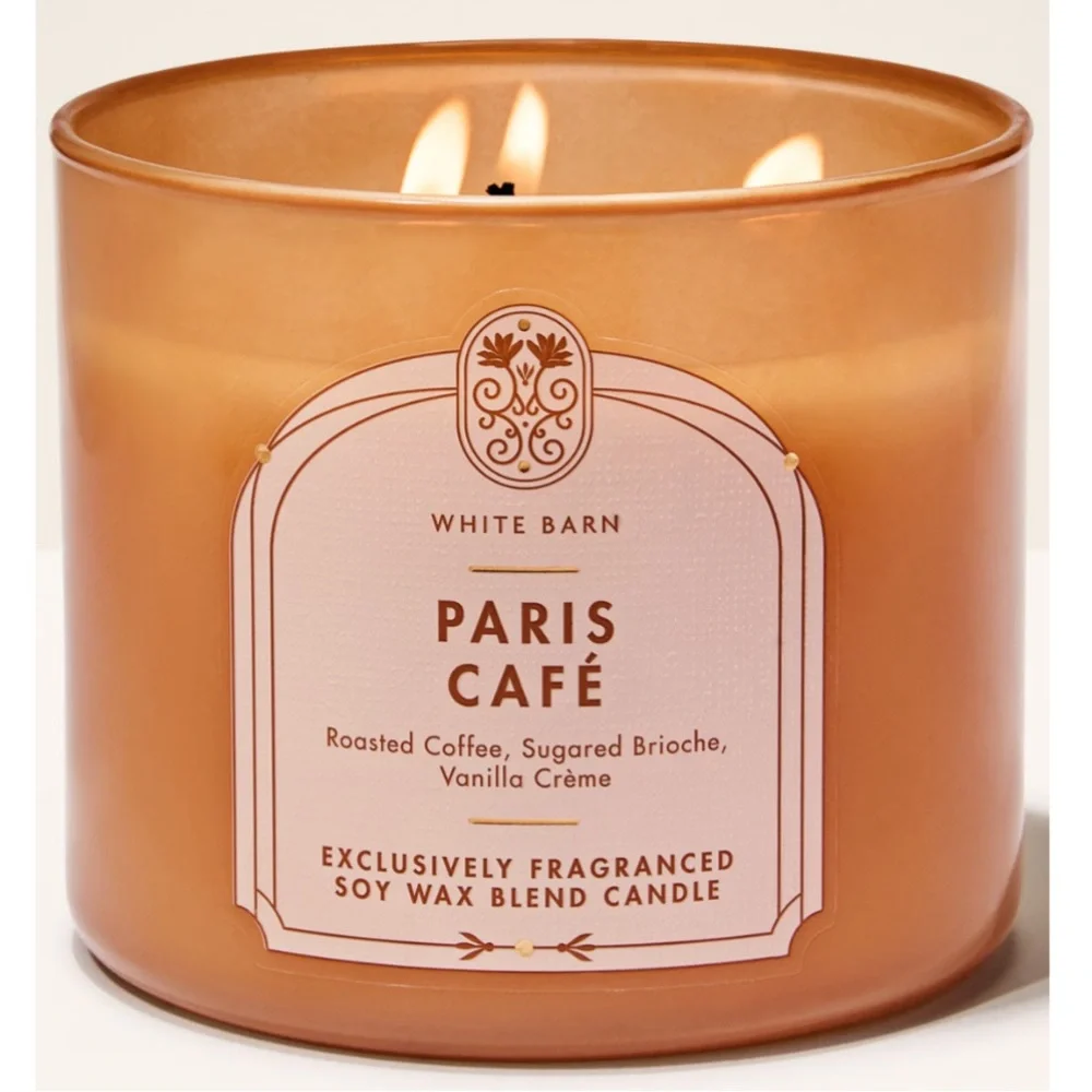 Bath & Body Works Paris Cafe 3 Wick Candle With White Lid by White Barn